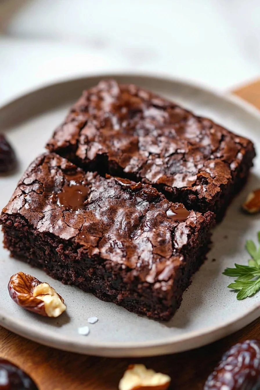 Leckere Dattel Brownies ohne Zucker und Mehl, ideal für gesunde Ernährung.