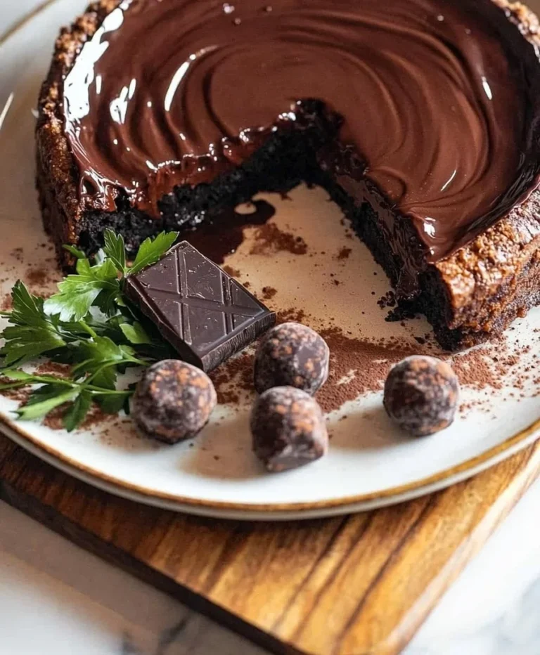 Dekadenter Schokoladen-Fudge-Trüffel-Käsekuchen, der Genuss und Eleganz vereint
