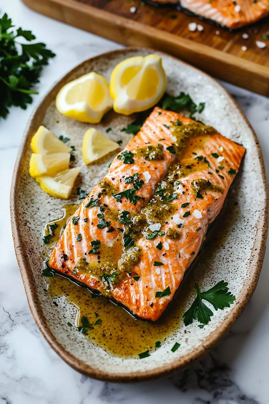 Dijon gebackener Lachs