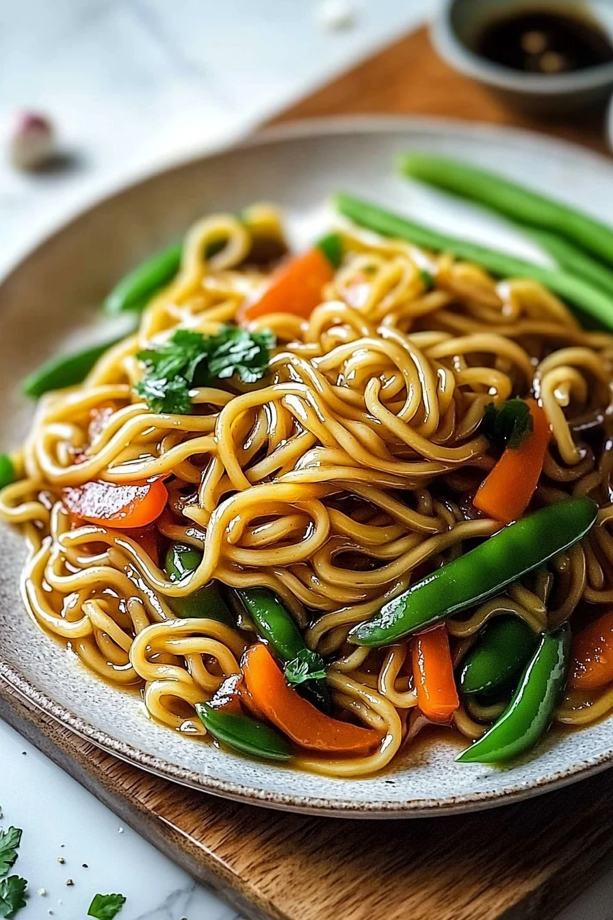Einfache Shanghai gebratene Nudeln Rührbraten