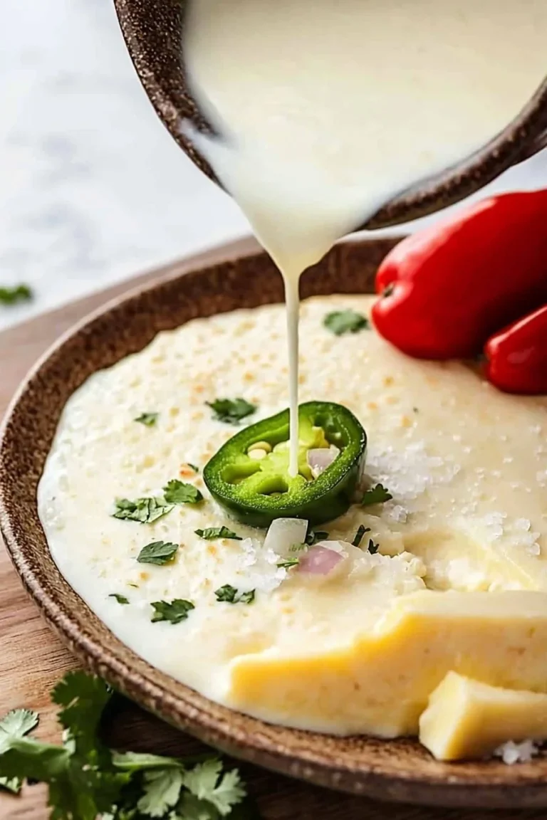 Leckerer einfacher Queso Blanco Dip in einer Schüssel mit Nachos