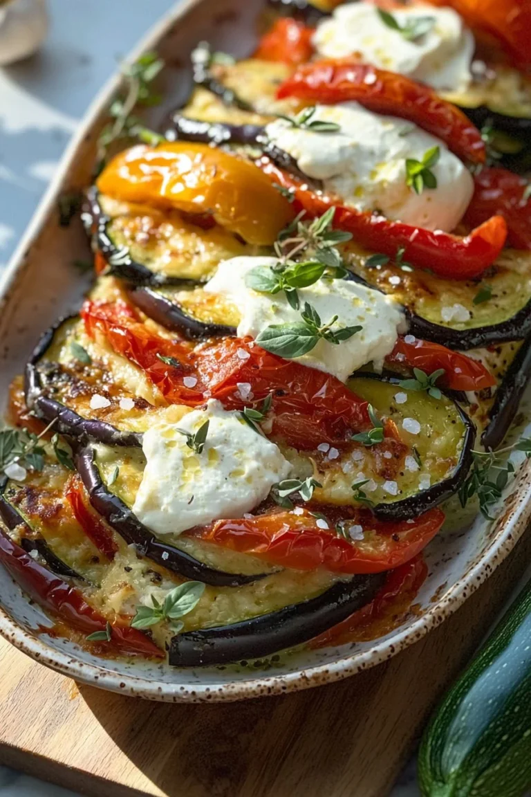 Leckeres französisches Sommergemüse-Gratin mit frischem Gemüse aus der Region.