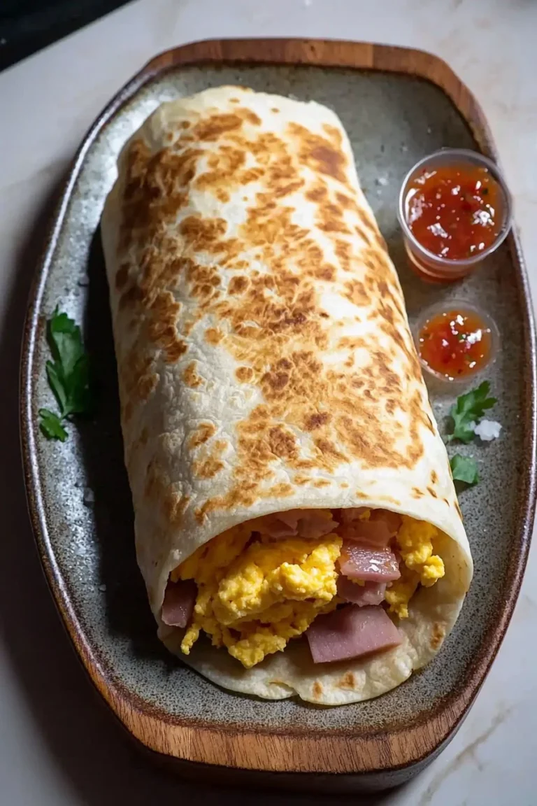 Verschiedene Frühstück Burritos gefüllt mit frischen Zutaten
