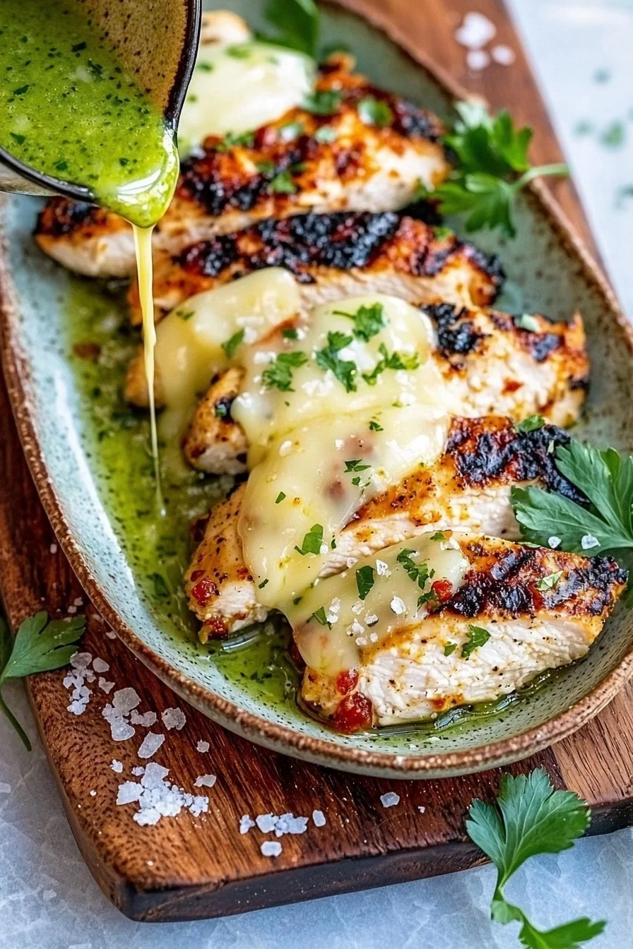 Gegrilltes Salsa Verde Pepper Jack Hühnchen