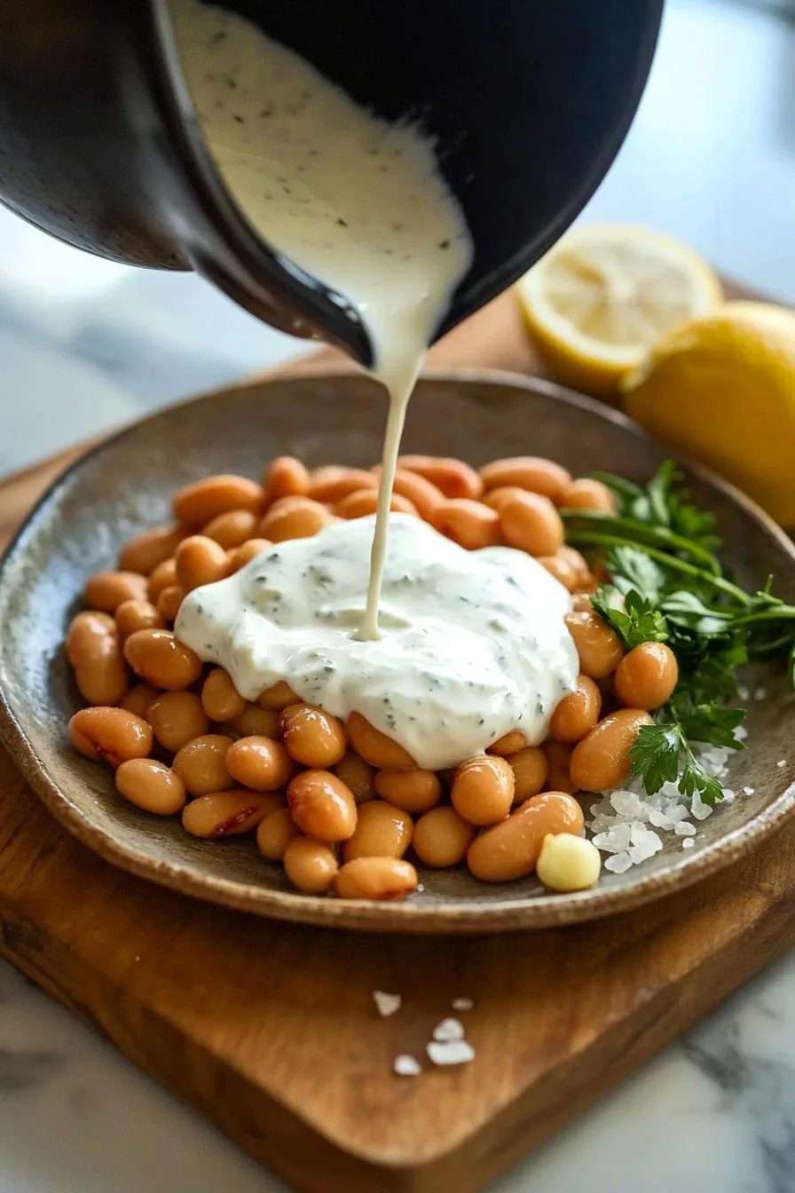 Griechischer Joghurt heirate mich Butterbohnen