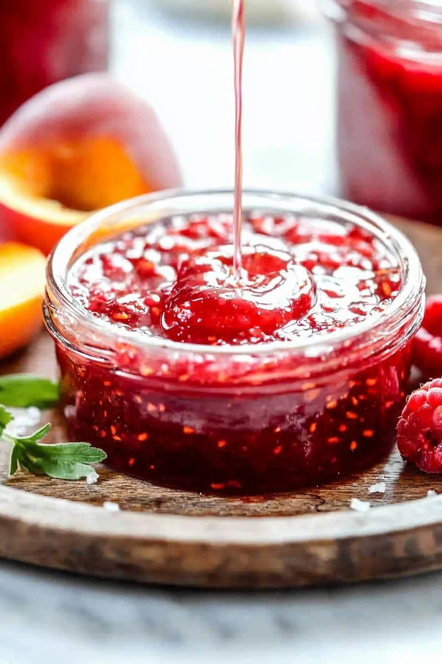 Himbeere-Pfirsich-Marmelade