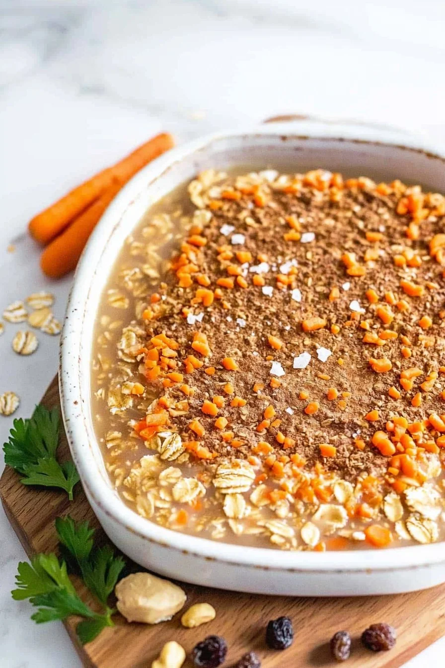 Karottenkuchen gebackene Haferflocken