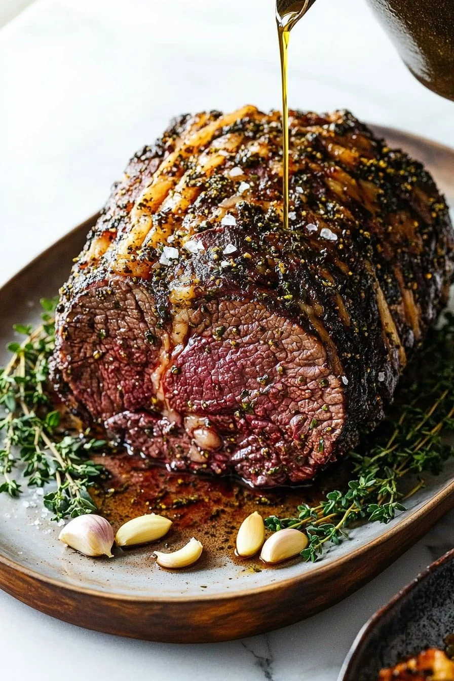 Knoblauch-Kräuter-Rinderbraten