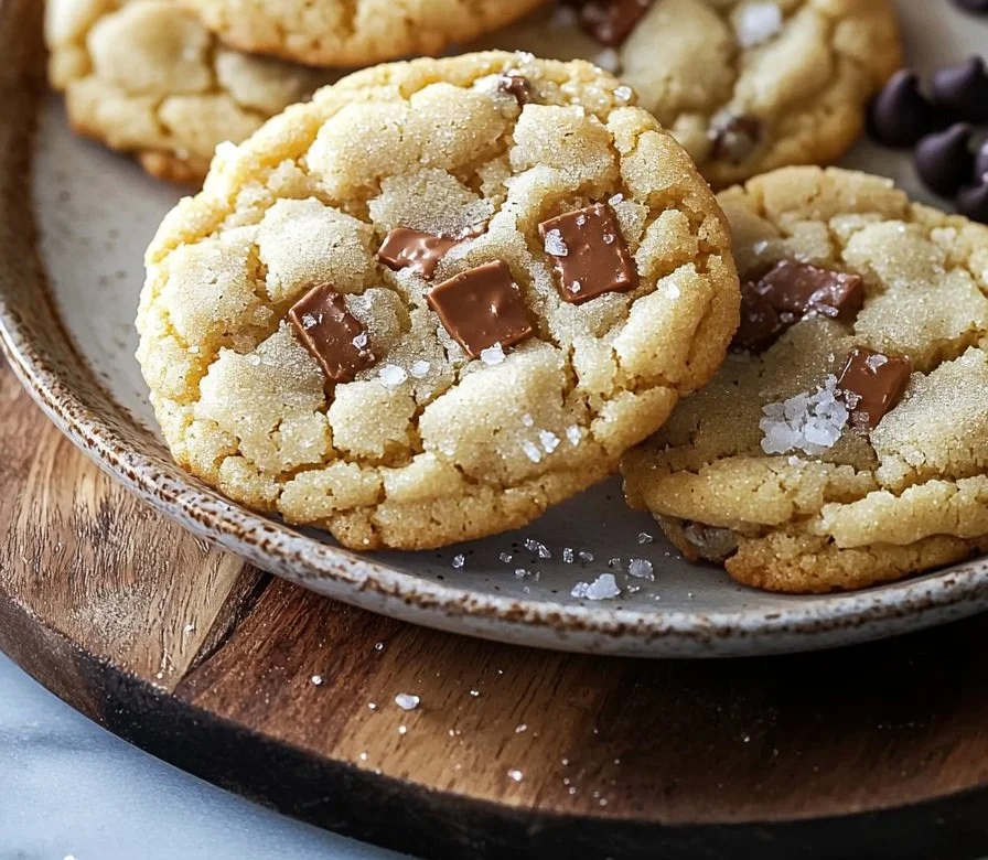 Knusprige Butter-Toffee-Zuckerplätzchen auf einem schönen Teller dekoriert