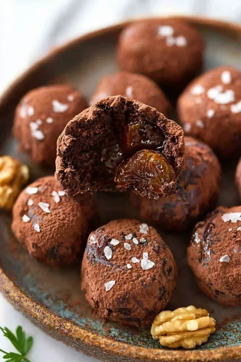No-Bake Brownie Bites mit Schokolade und Nüssen