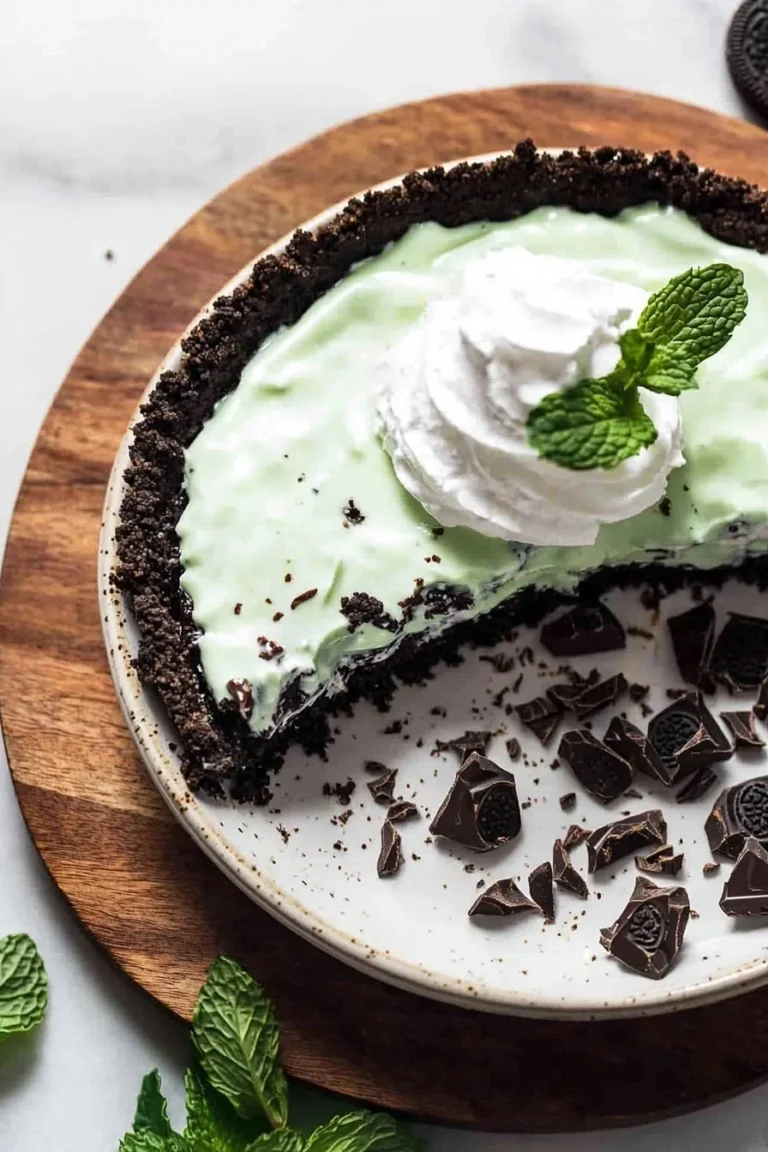 No-Bake Minz-Schokoladen-Torte mit frischer Minze und Schokoladengeschmack