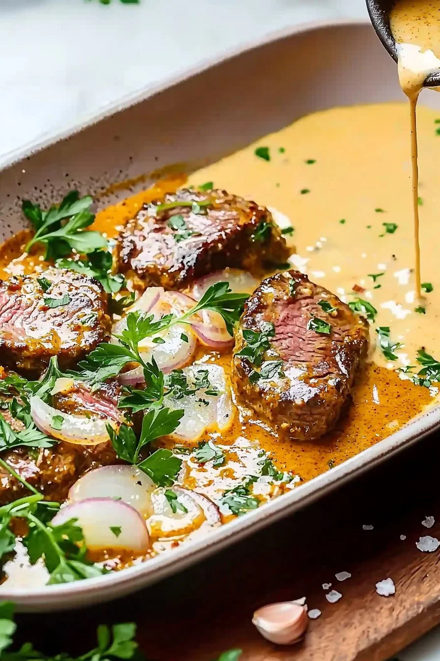 Rinderfilet in Curry-Sahne
