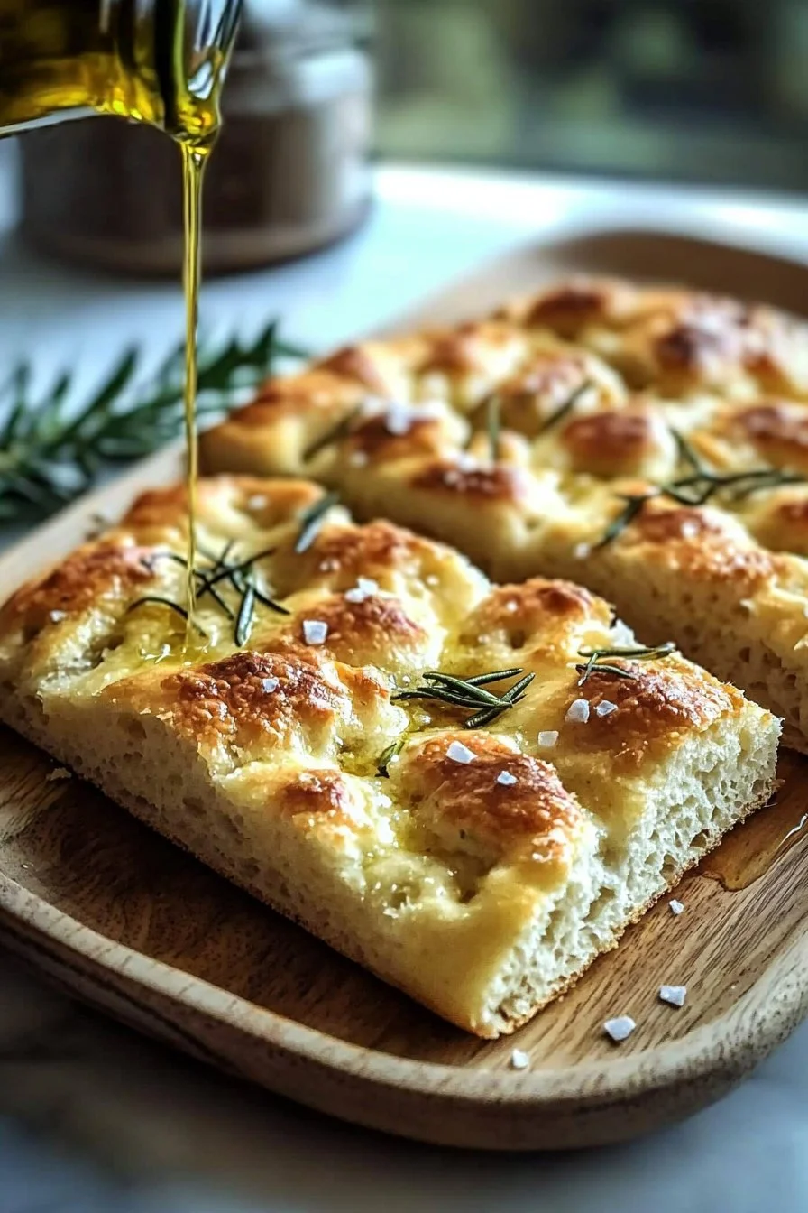 Schnelles und leckeres Focaccia-Brot frisch aus dem Ofen