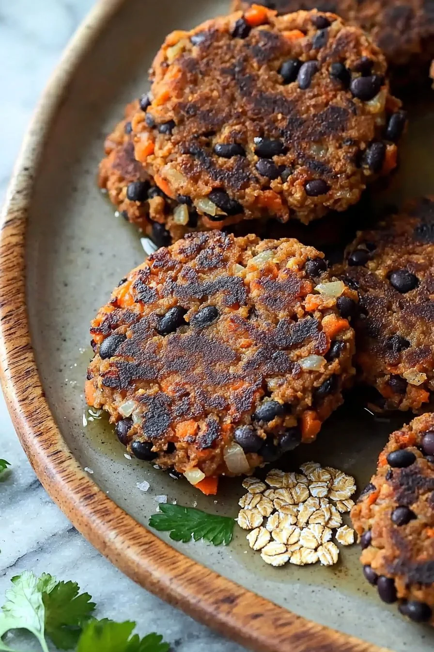 Schwarze Bohnen-Patties