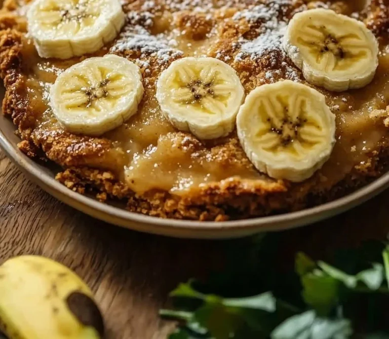 Unwiderstehlicher Südstaaten-Banane-Cobbler mit goldener Kruste und saftigen Bananen.