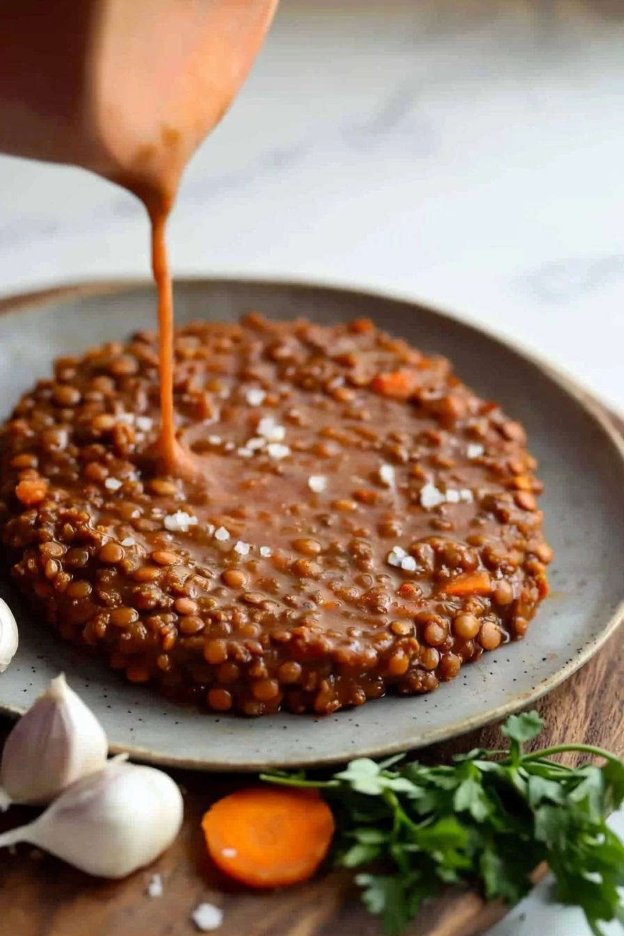 Vegane Bologna aus roten Linsen
