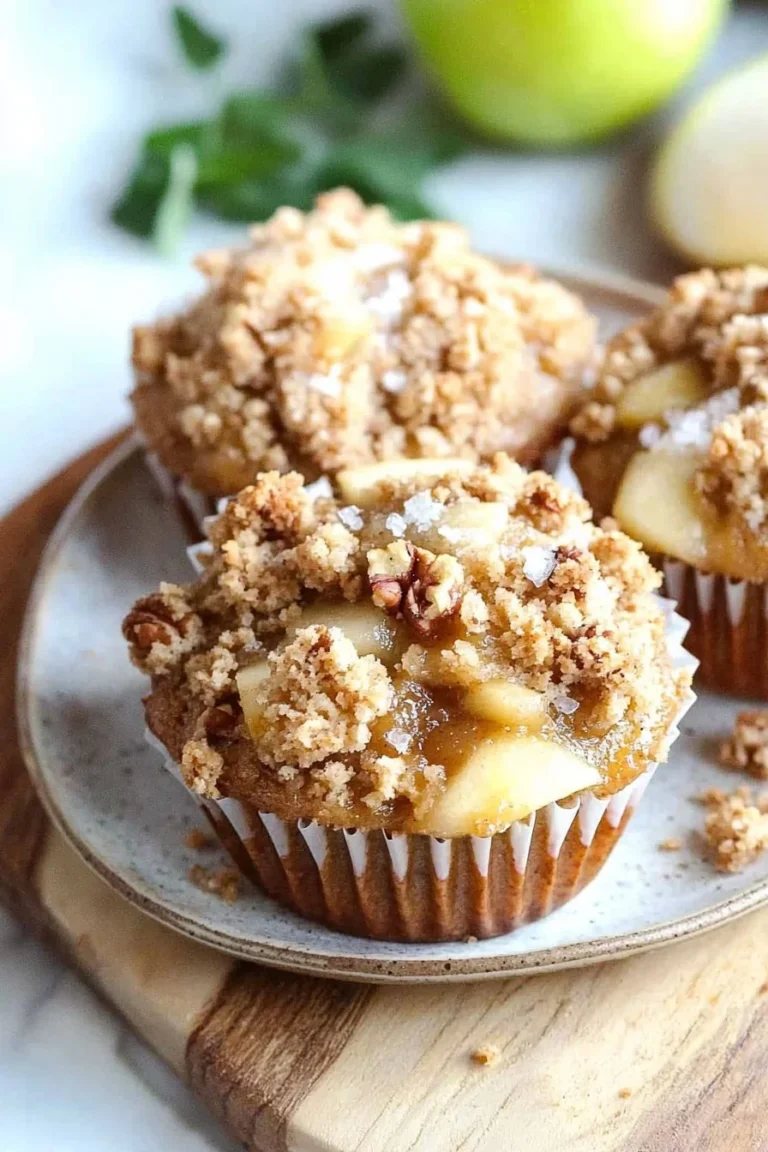 Leckere Apfelbutter-Streuselmuffins mit knusprigen Streuseln