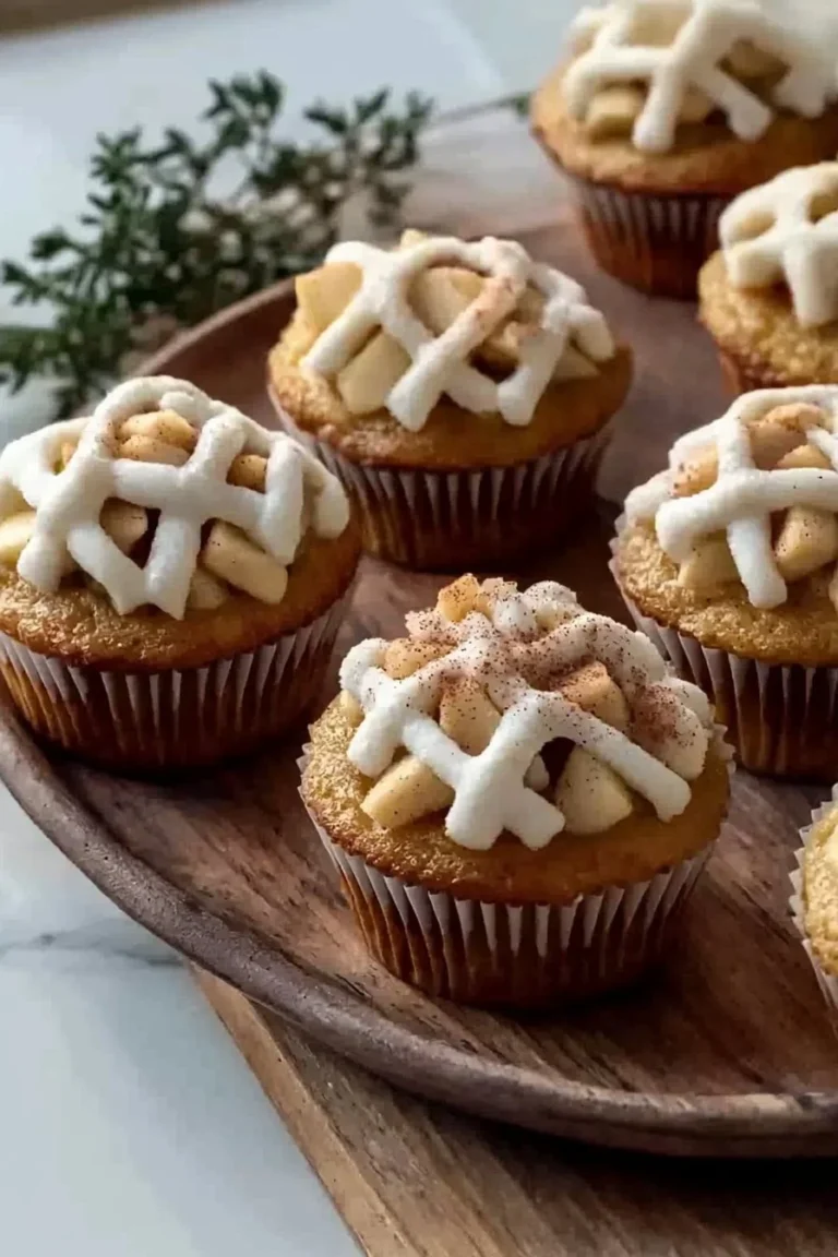 Leckere Apfelkuchen Cupcakes mit frischen Äpfeln und Zimt-Zuckerglasur