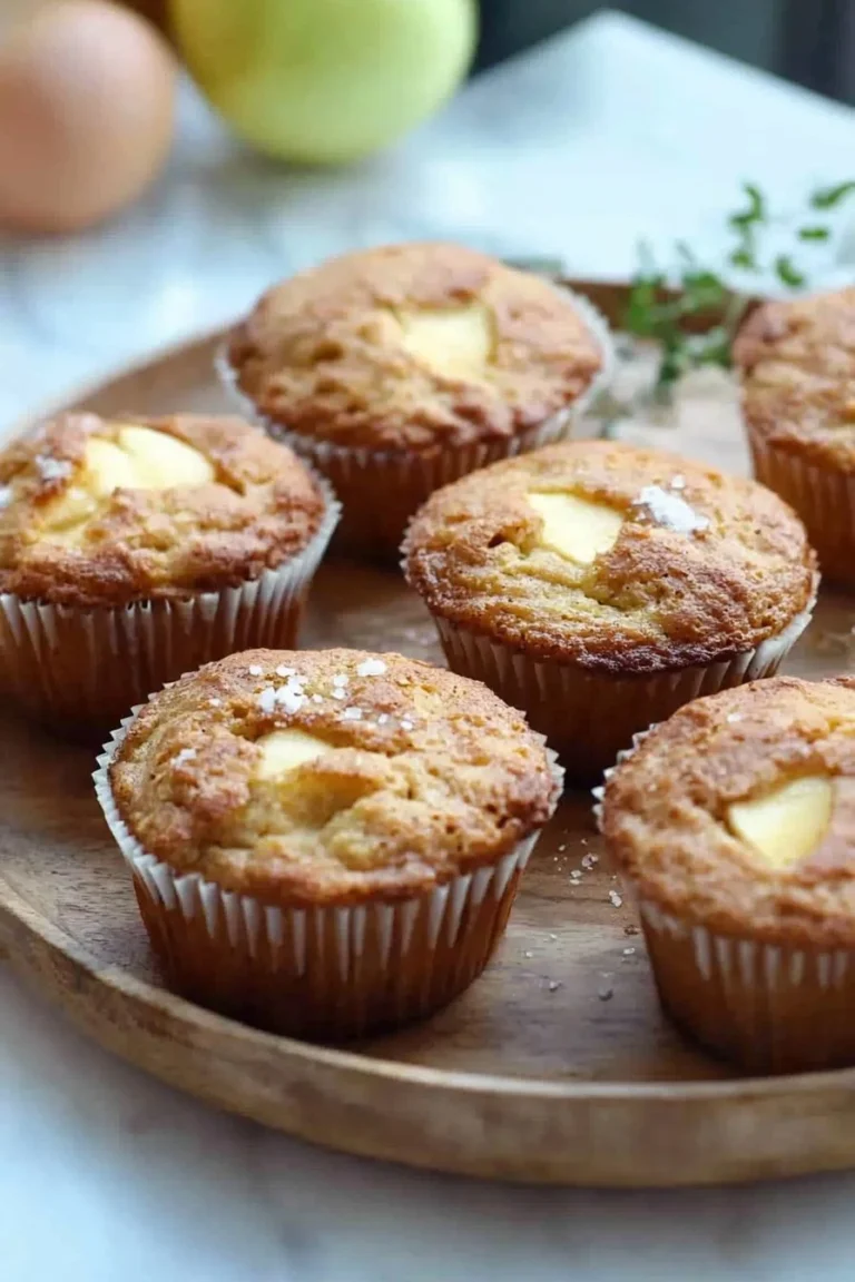 Frische, gebackene Apfelmuffins aus dem Rezept in 30 Minuten.