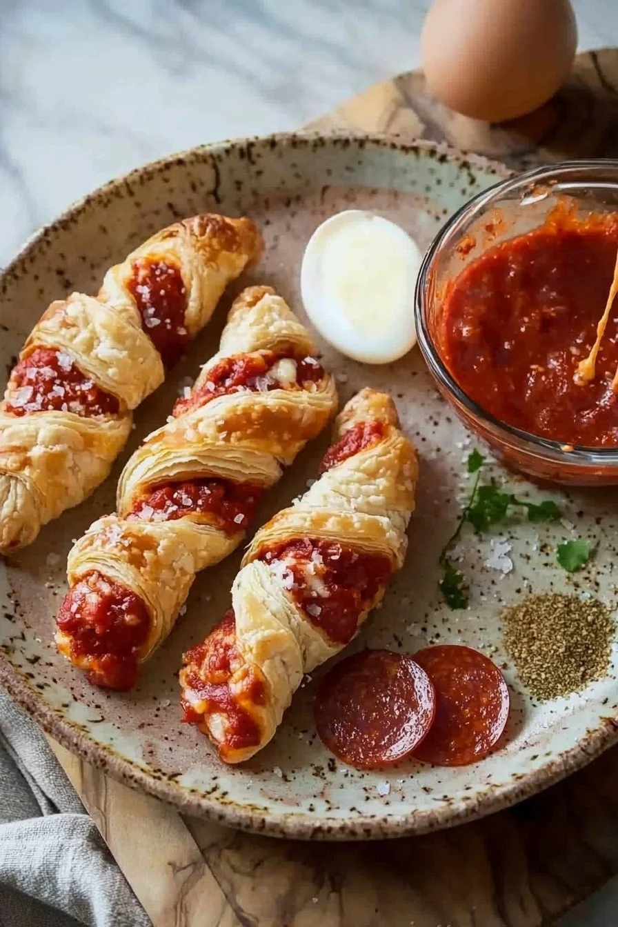 Blätterteig-Pizza-Drehungen