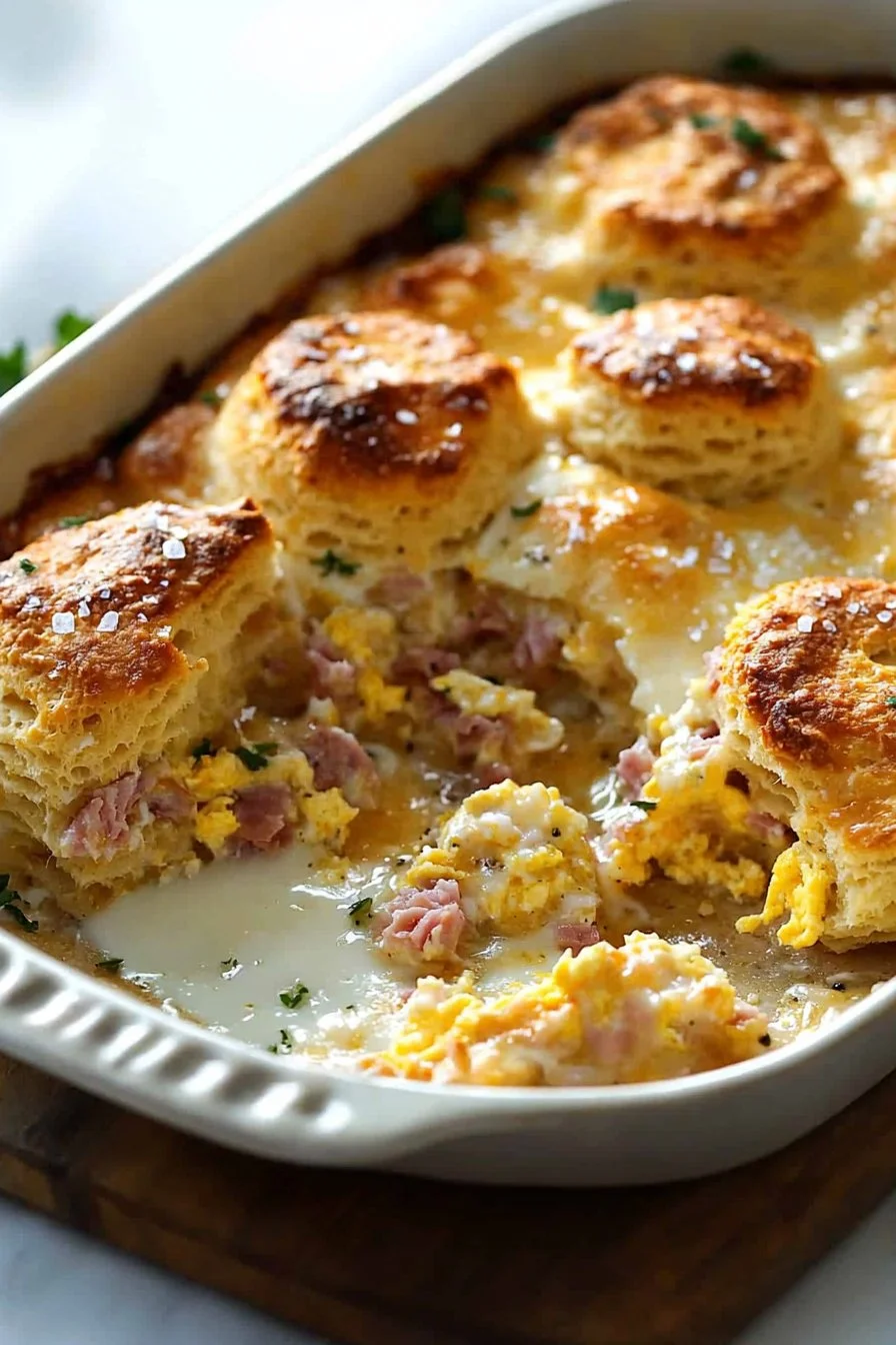 Breakfast Casserole with Biscuits