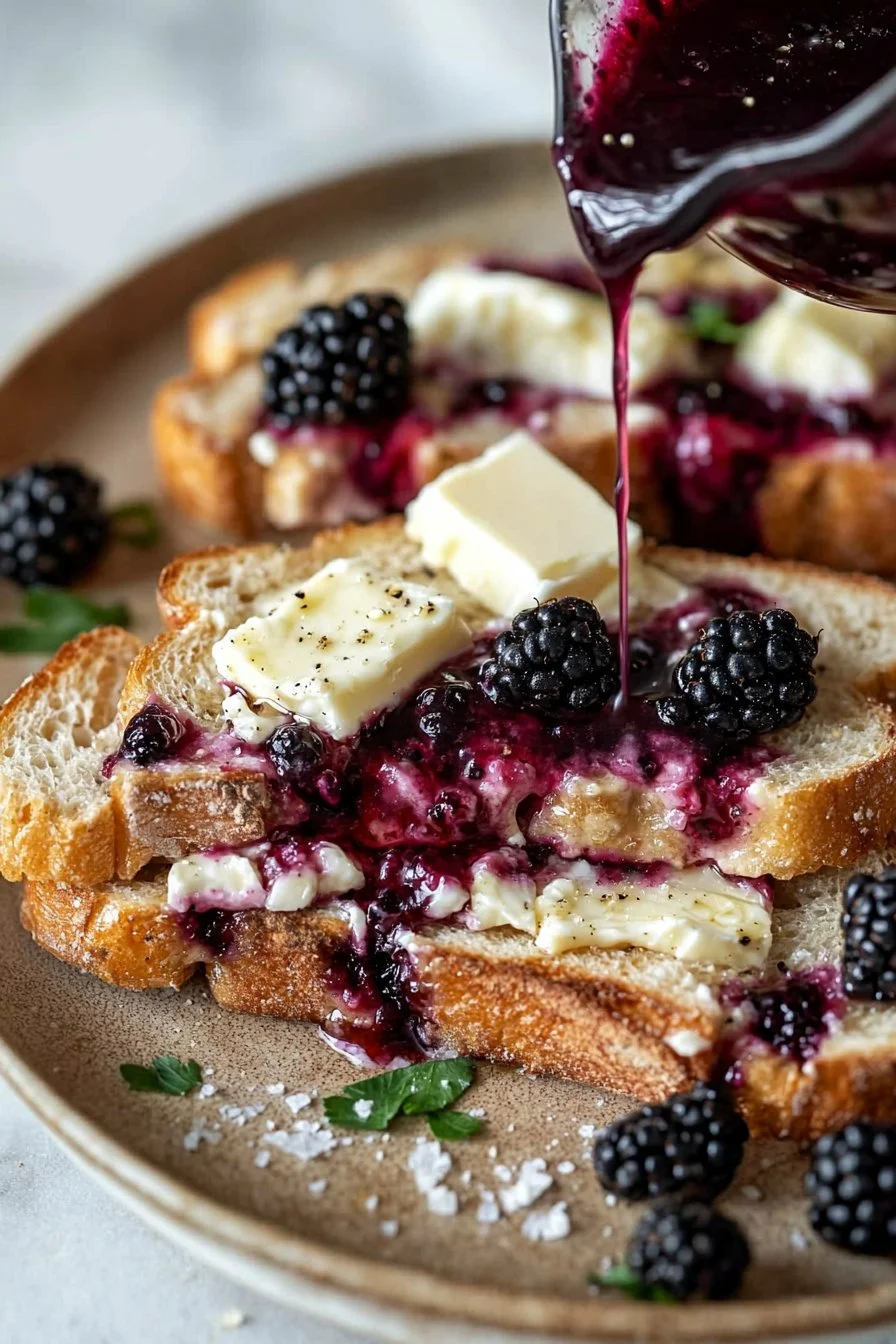 Brie und Brombeer-Toast