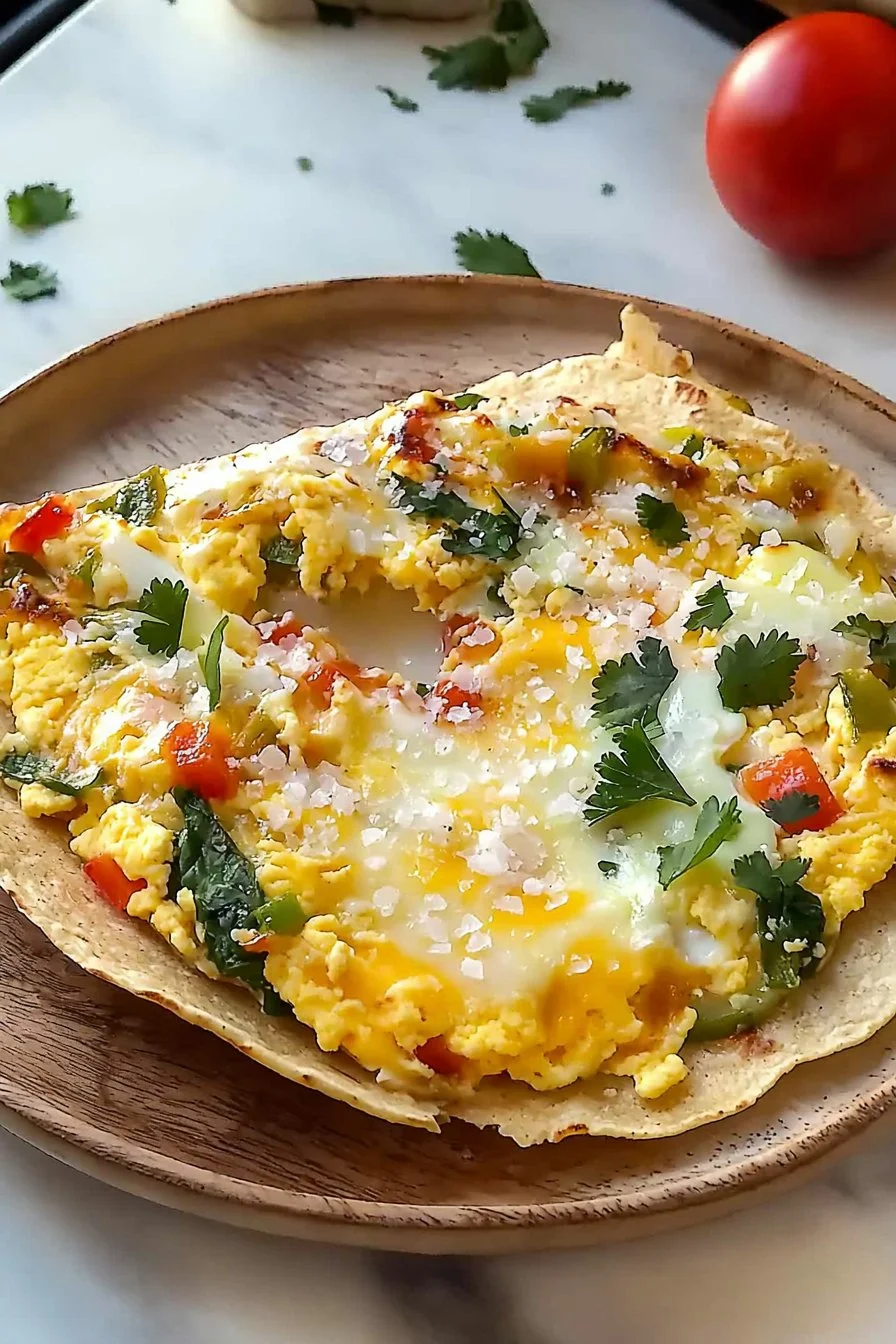 Leckere Eier Tortilla Auflauf im Ofen gebacken mit frischen Zutaten.