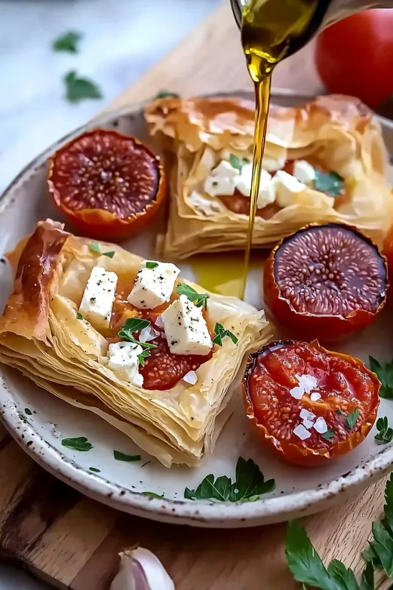 Einfache Feta-Tomaten-Feigepastete mit frischen Zutaten