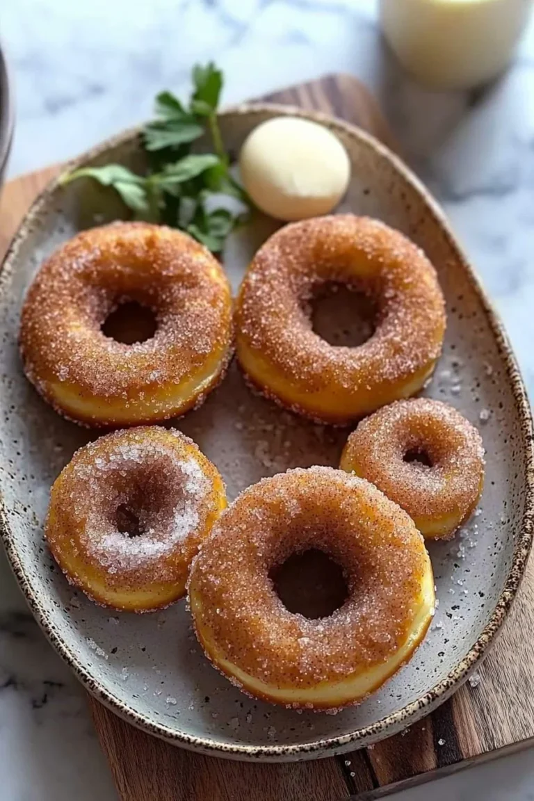 Einfache gebackene Zimt-Zucker-Donuts mit Zimt und Zucker