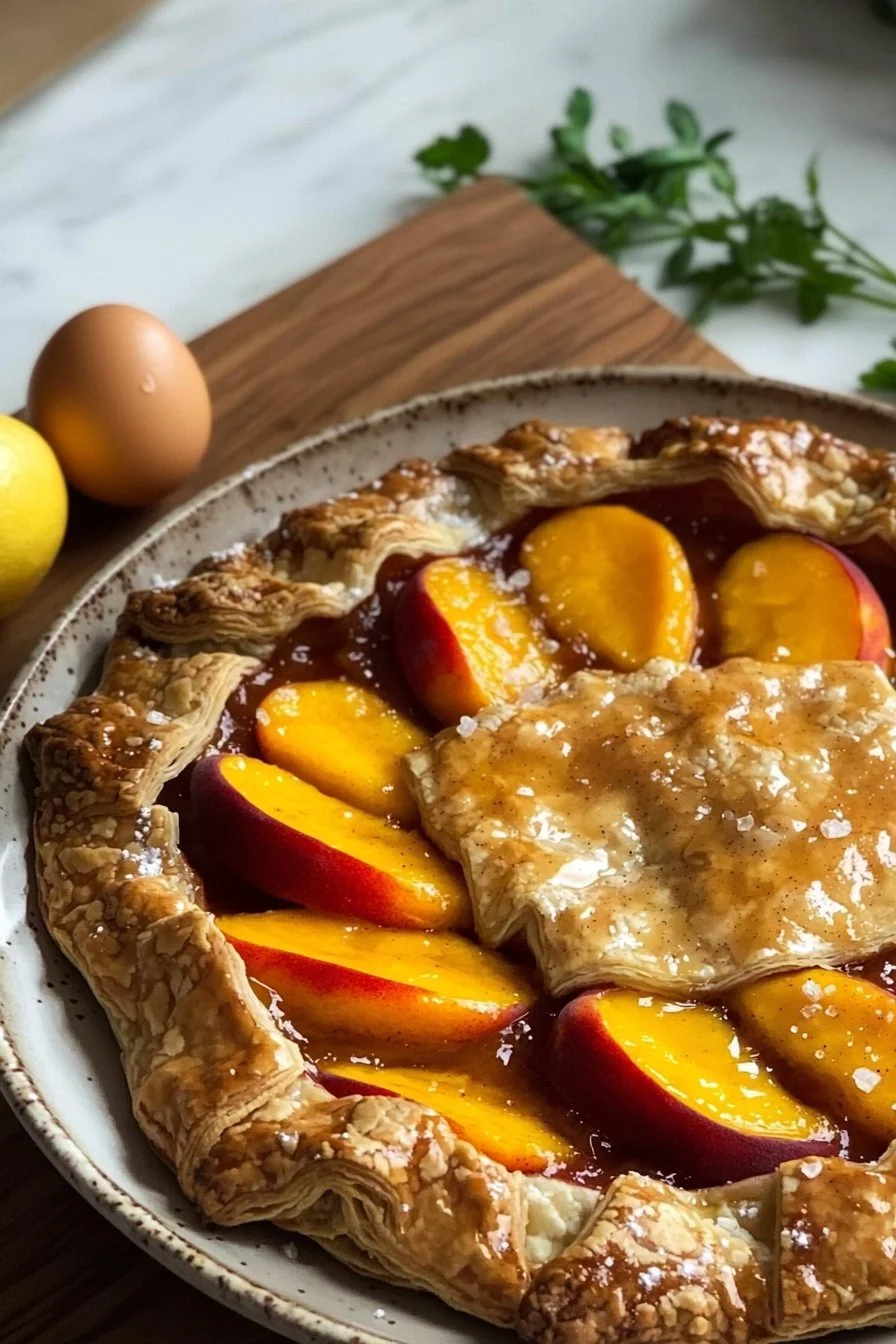 Einfache Pfirsich-Galette