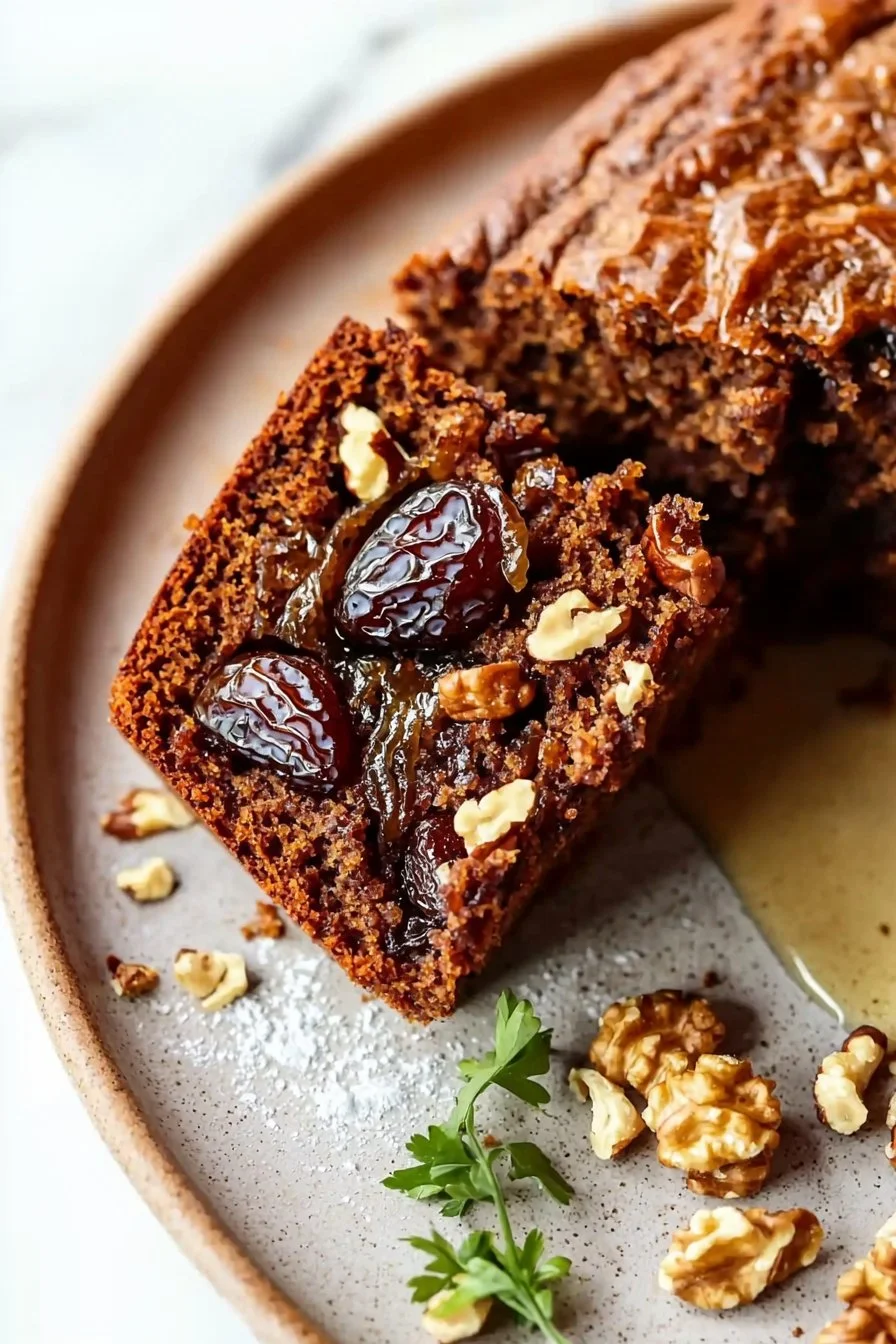 Einfacher Dattel- und Walnusskuchen
