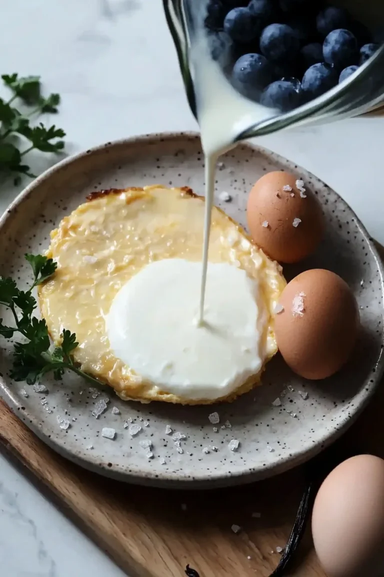 Delizierter gebackener Joghurt mit frischen Früchten und Honig