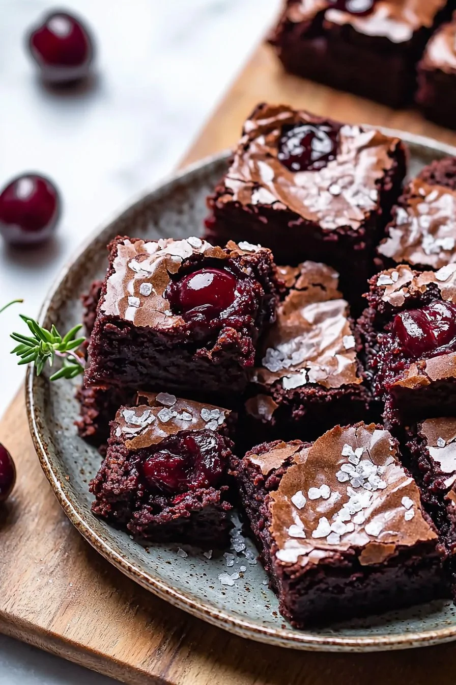 Geröstete Kirsch-Brownies