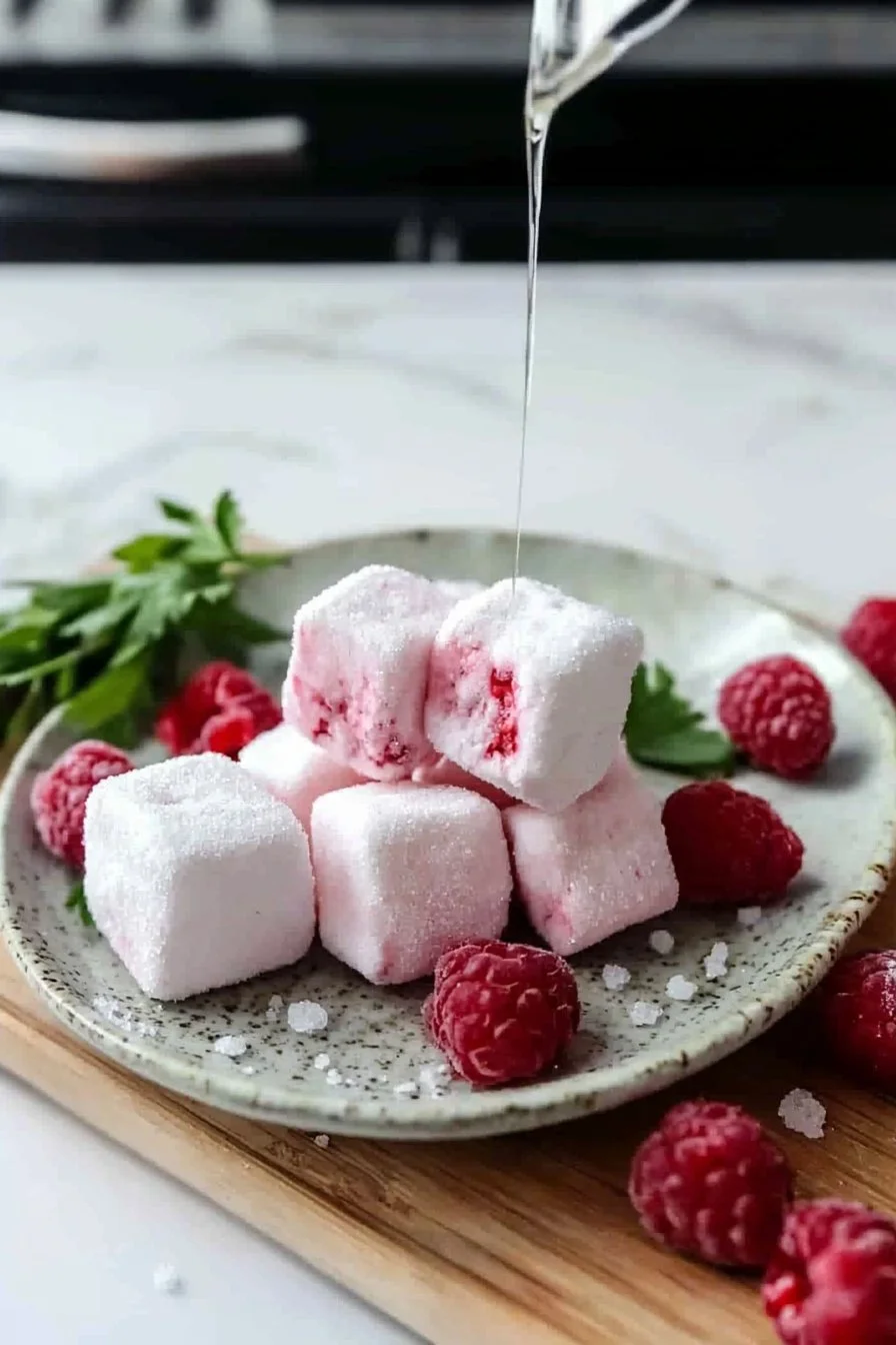 Gesunde Himbeer-Marshmallows