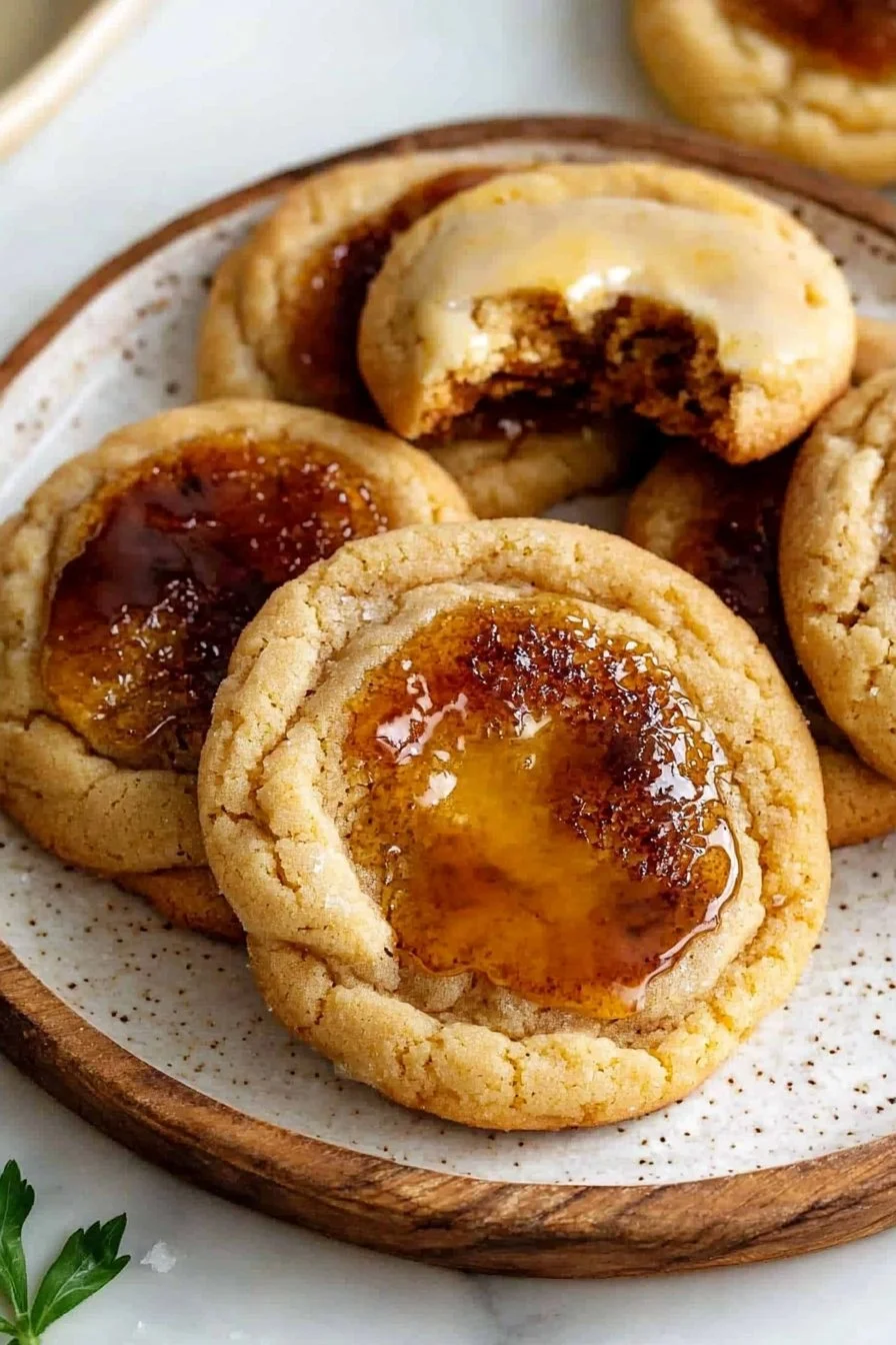Hausgemachte Crème Brûlée Kekse