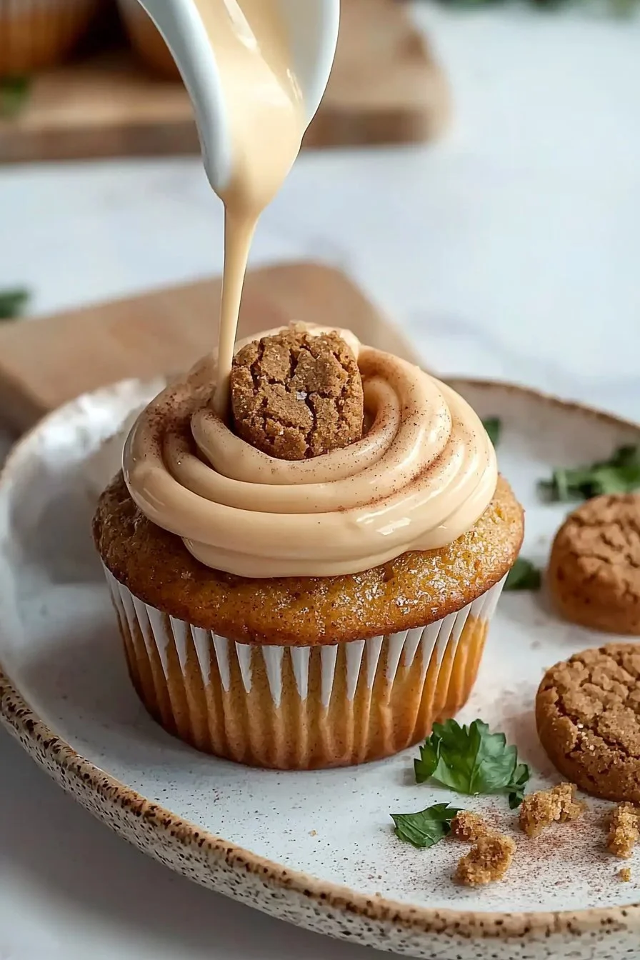 Hausgemachte köstliche Speculoos-Cupcakes