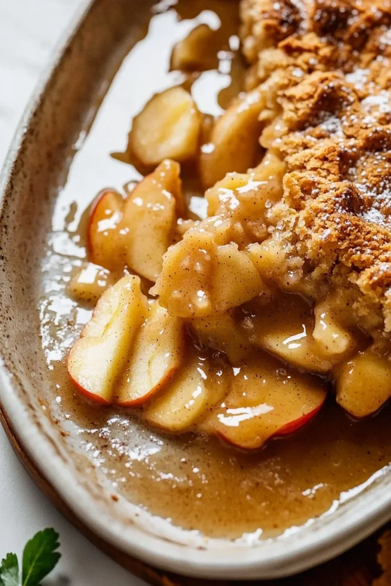 Hausgemachter Apfel-Cobbler mit frischen Äpfeln und knusprigem Belag