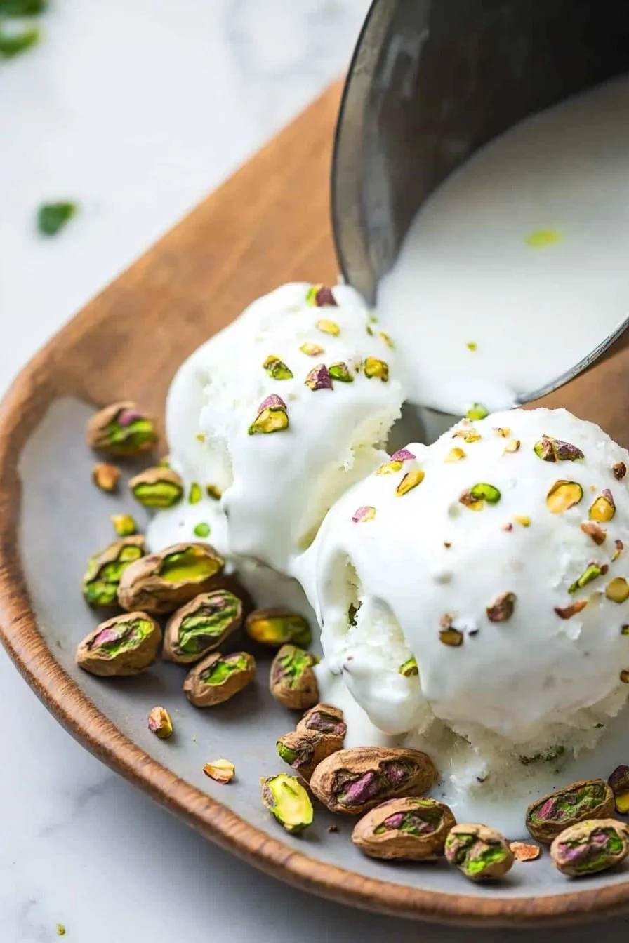 Hausgemachtes Low Carb Pistazieneis