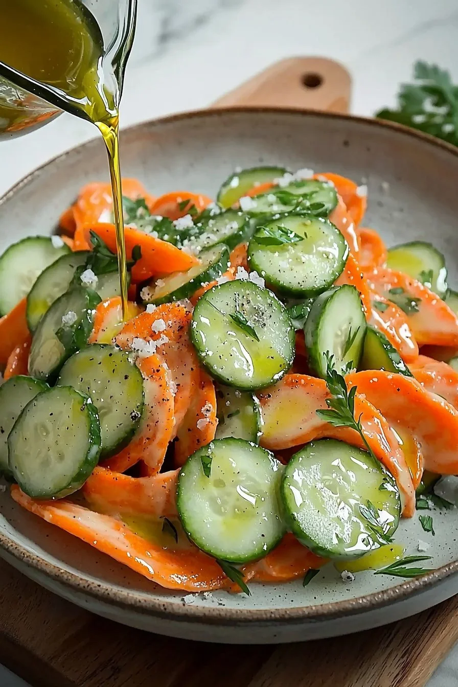 Karotten- und Gurkensalat