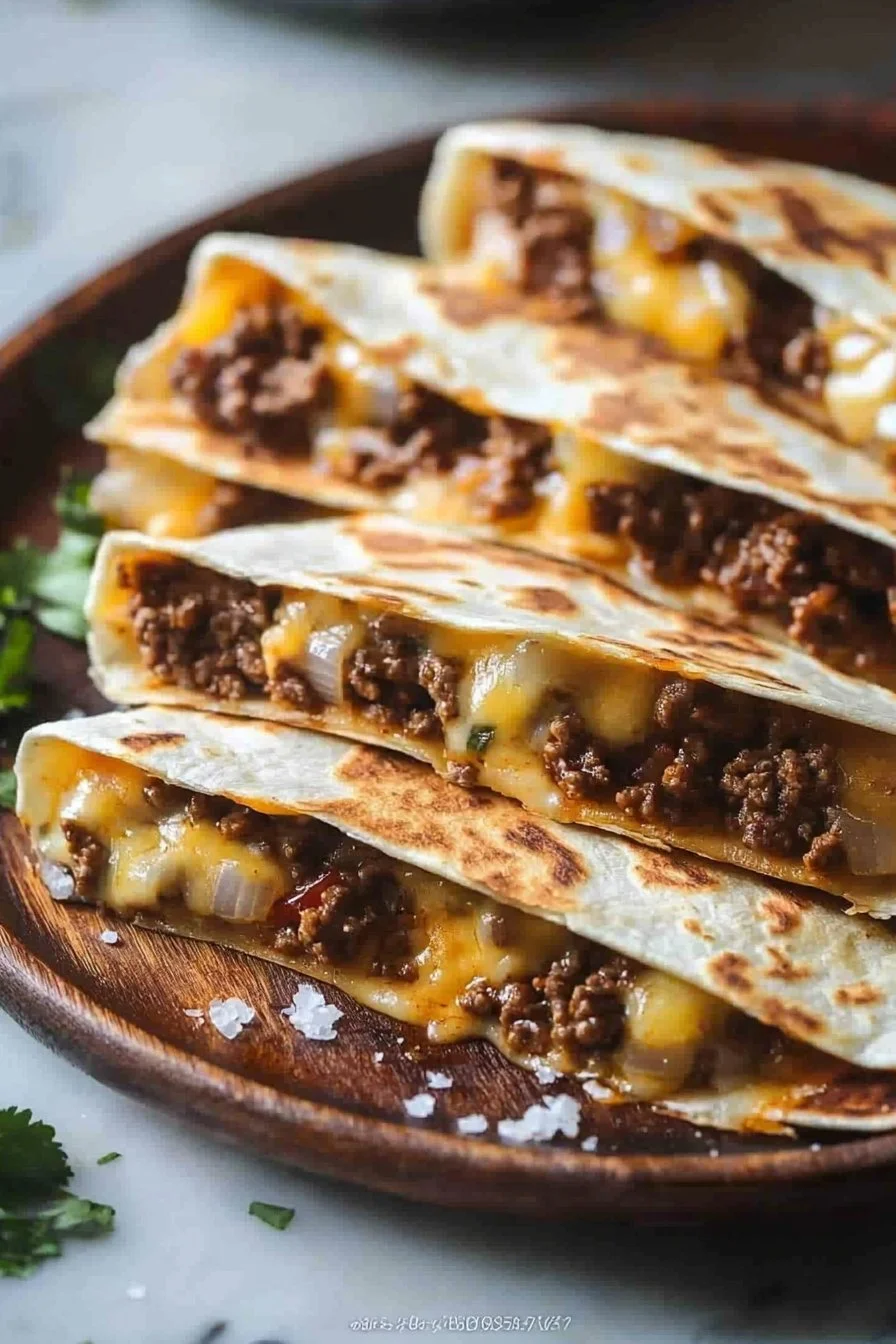 Käse-Lediges Rinder-Quesadillas