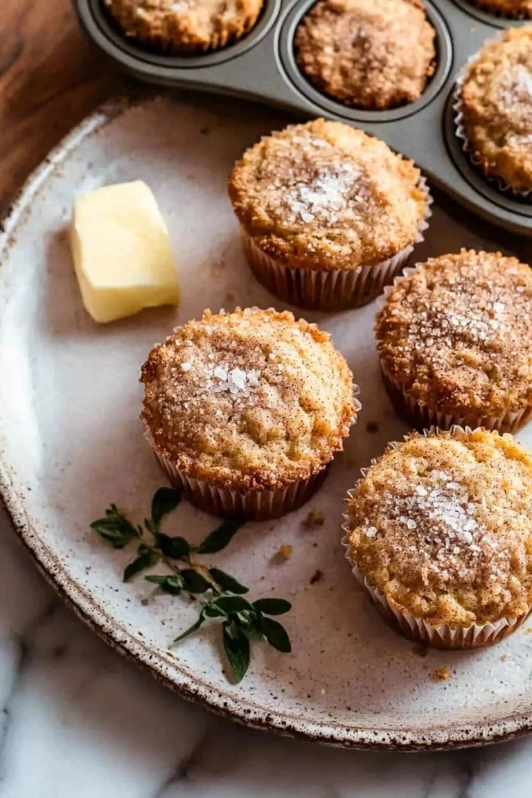 Keto Zimtmuffins frisch gebacken auf einem Teller