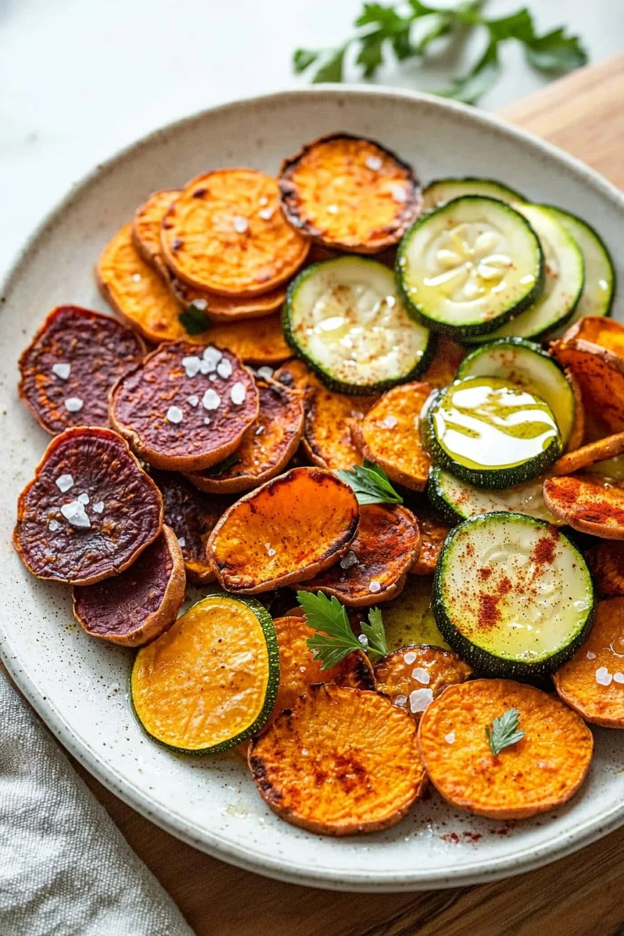 Knusprige selbstgemachte Gemüseschnitte mit frischem Gemüse