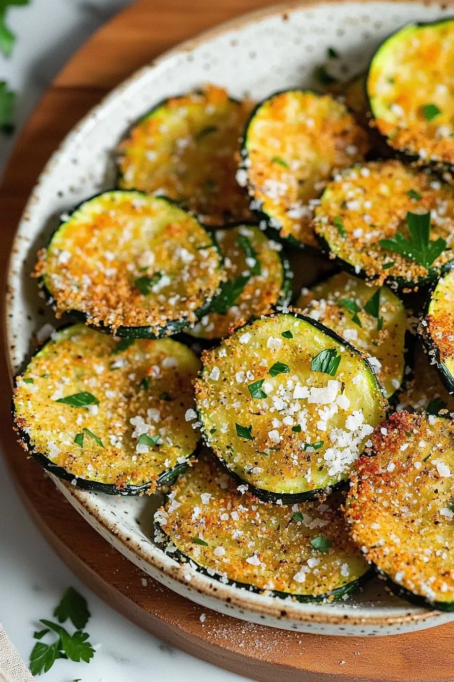 Luftfritteuse Zucchini-Chips mit Parmesan