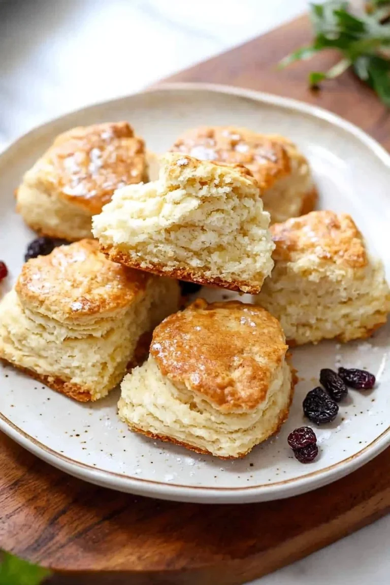 Frische Luftfritteusen-Scones auf einem Teller, ideal für Snacks und Desserts.