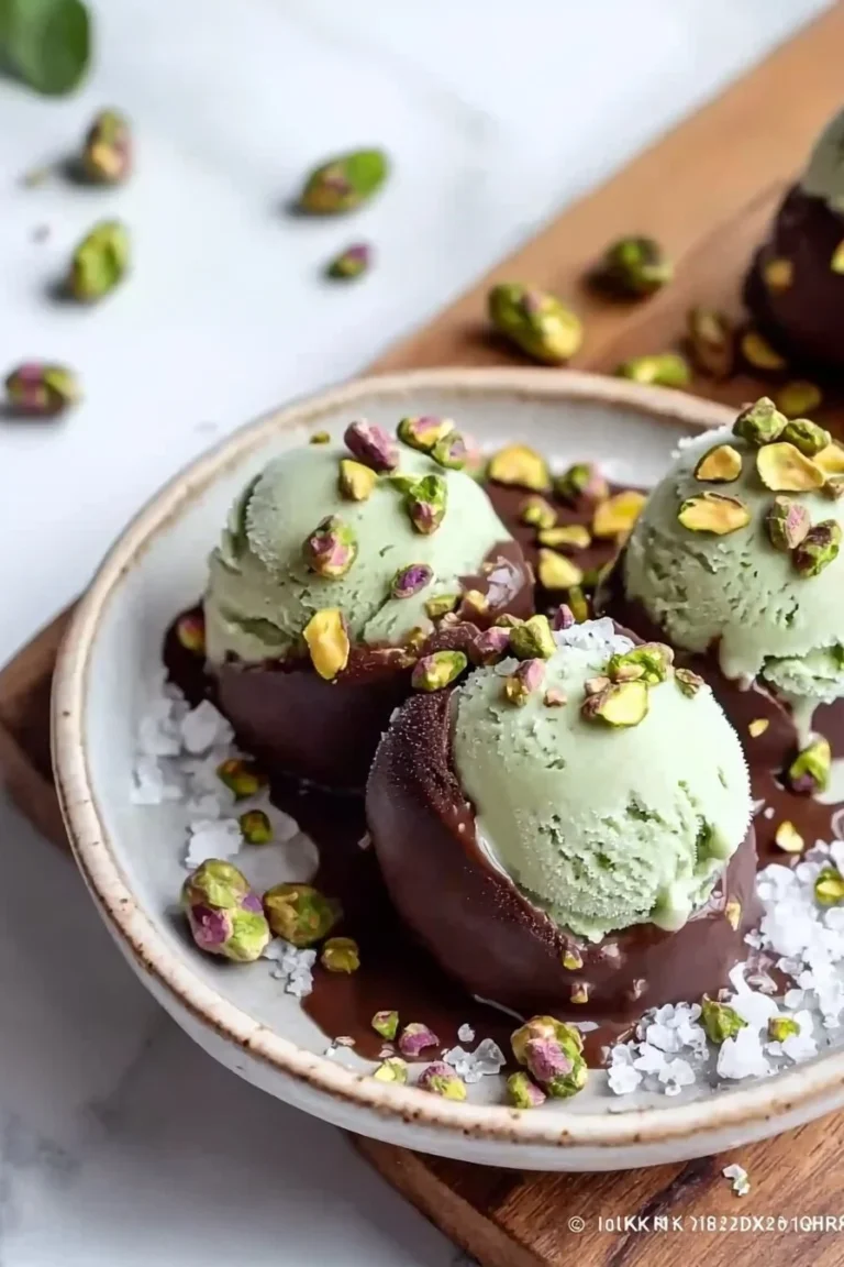 Mini Veganes Pistazieneis in einer Waffel, perfekt für vegane Desserts.