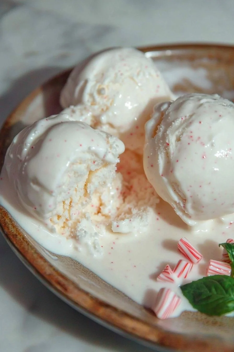 Pfefferminzstangen-Eiscreme