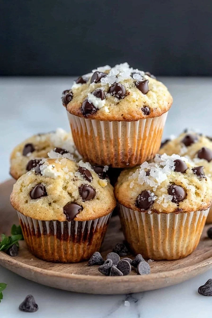 Ricotta-Muffins mit Schokoladenstückchen, frisch gebacken und verlockend.