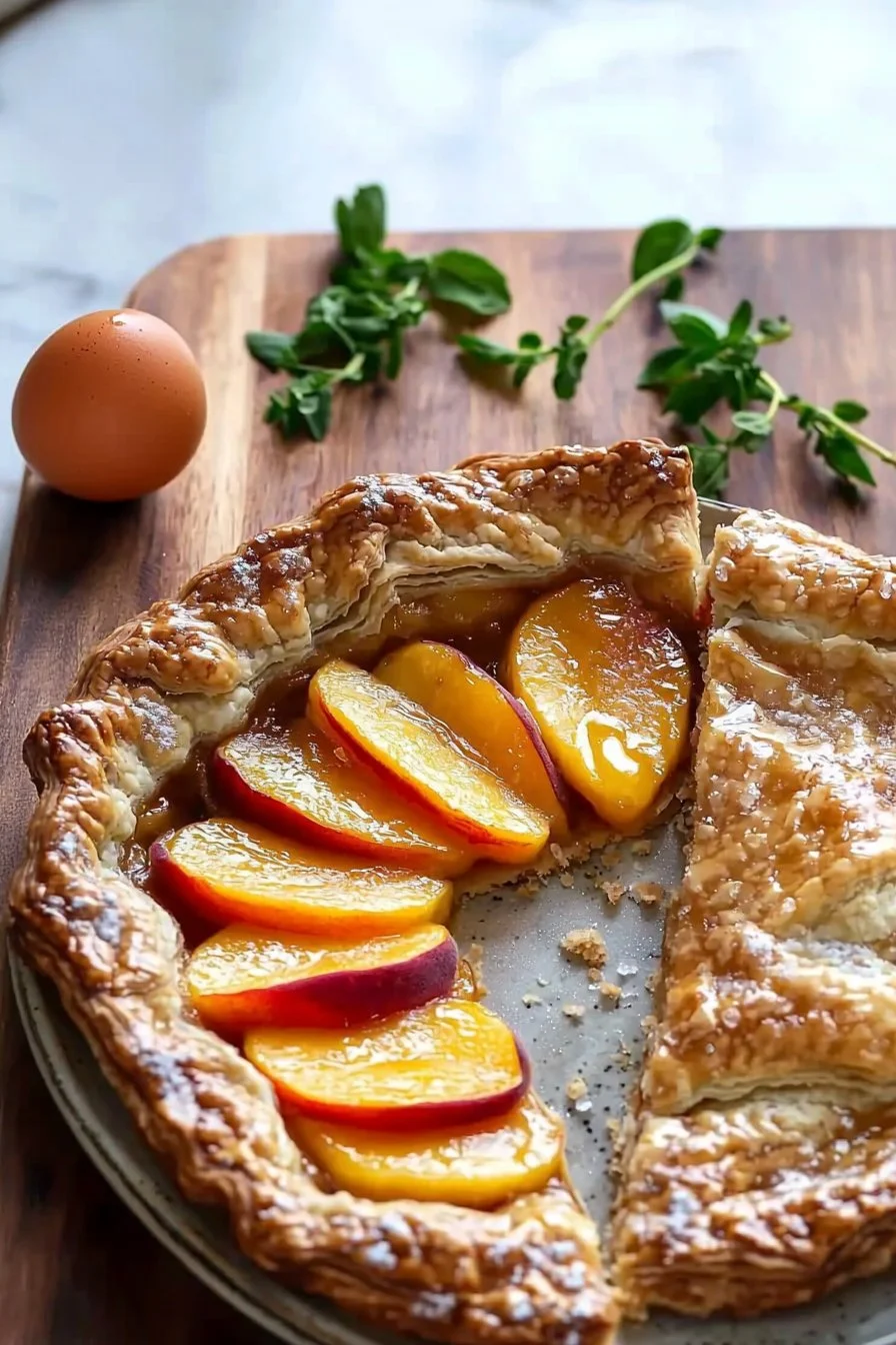 Rustic Peach Tart