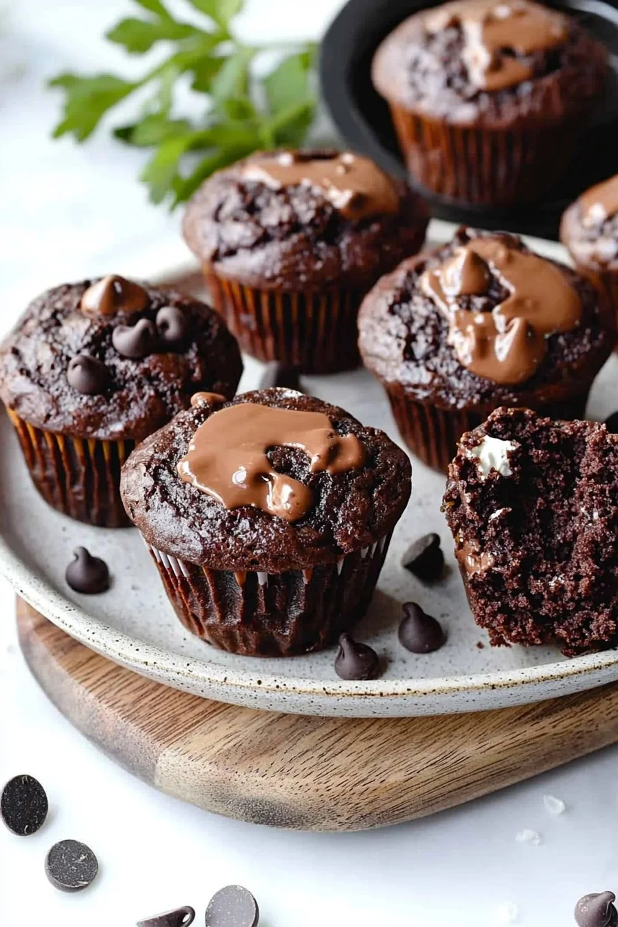 Sauerrahm-Doppelt-Schokoladen-Muffins