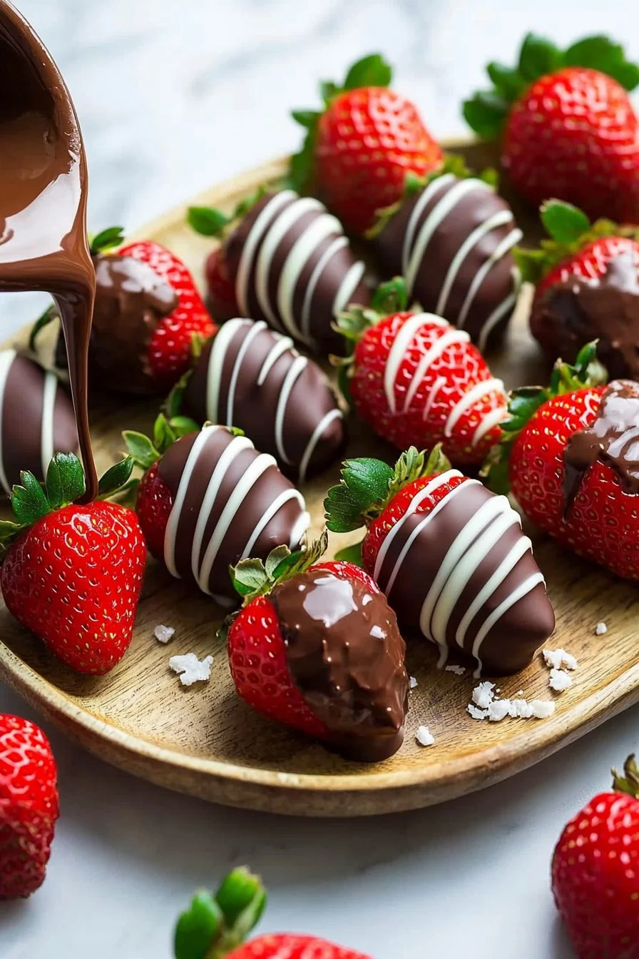 Schokoladenüberzogene Erdbeeren